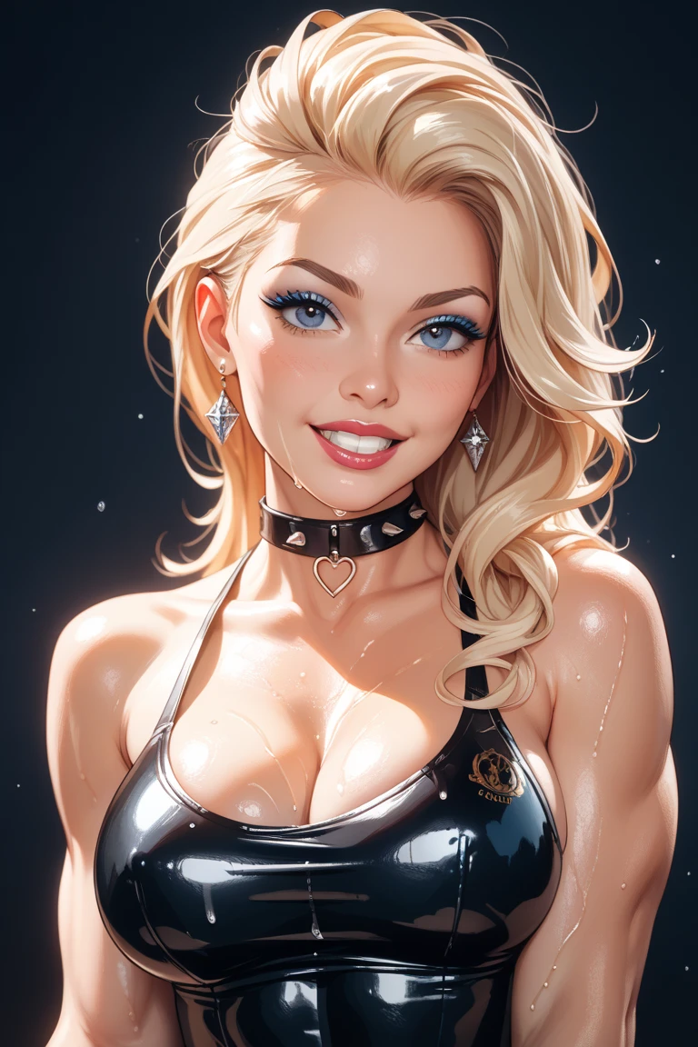 8k, 1.2, pechos grandes, fit body, cara extremadamente detallados, hermosos ojos ultra 4k detallados, Margot Robbie, cloudy day, high resolution, ultrasharp face and eyes, 8k, upper body and head, blonde long hair, cute, sensual look