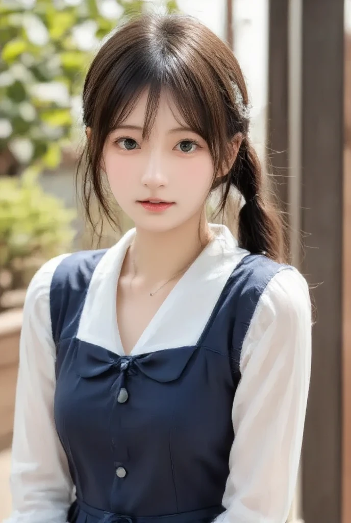 ((sfw: 1.4)), ((detailed face, professional photography)), ((sfw, dirndl, 1 Girl)), Ultra High Resolution, (Realistic: 1.4), RAW Photo, Best Quality, (Photorealistic Stick), Focus, Soft Light, ((15 years old)), ((Japanese)), (( (young face))), (surface), (depth of field), masterpiece, (realistic), woman, bangs, ((Japanese girl))
