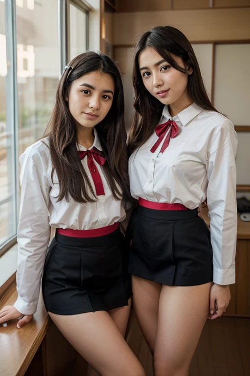 2 girl, 9 years old and 10 years old
They have Twin tail hairstyle and they  wearing sailor school uniform pink colour. 
On the classroom
Beautiful girl
Detailed face, detailed eyes, extreme detailed finger
Detailed all body from head into shoes