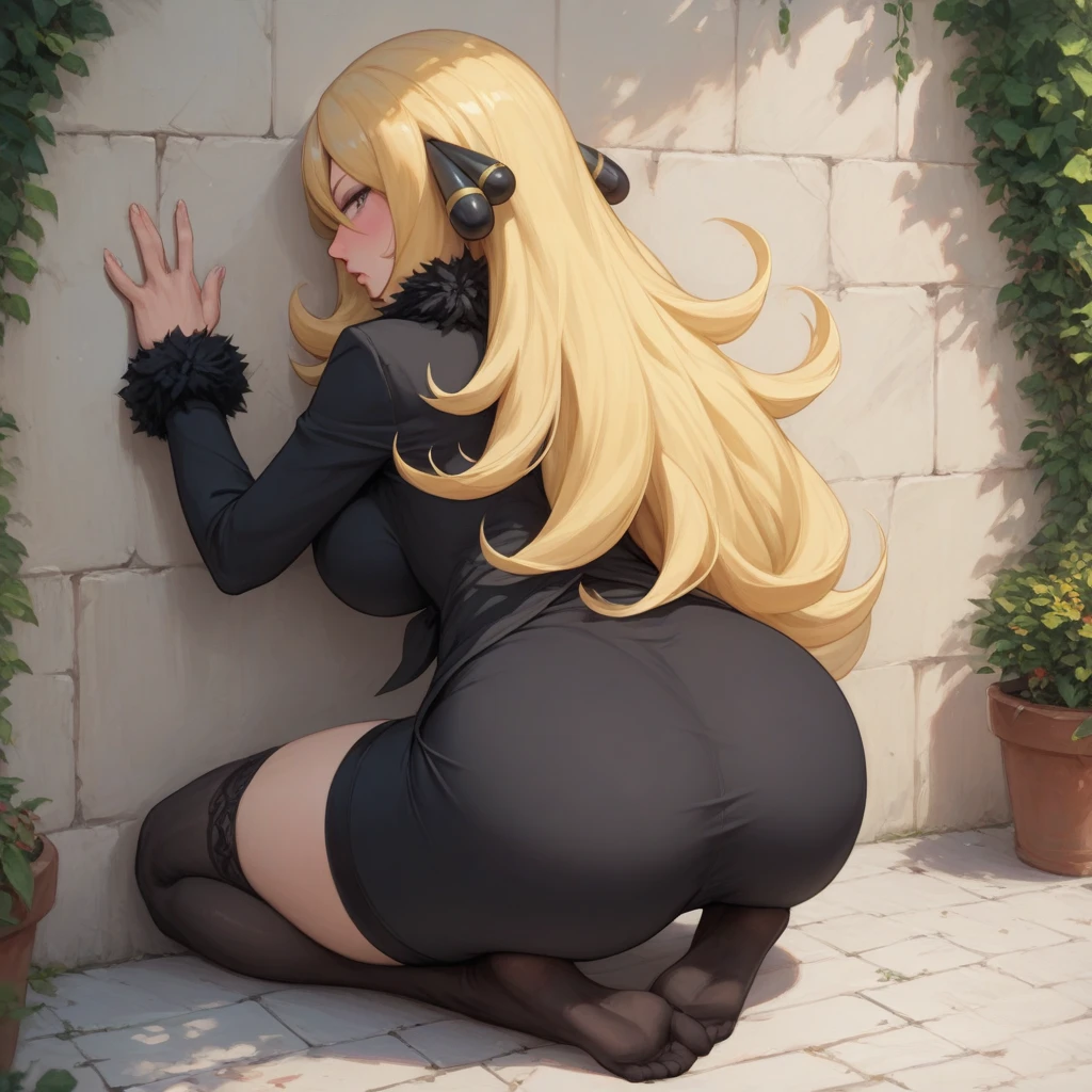 masterpiece, best quality, High Definition Beautiful woman, beautiful face, woman bending over in the street showing her butt, mini patterns flowers dress, with a beautiful smile, beautiful face, long hair, no thong, no underwear, no panties, beautiful pussy, street, big eyes, wear heels
