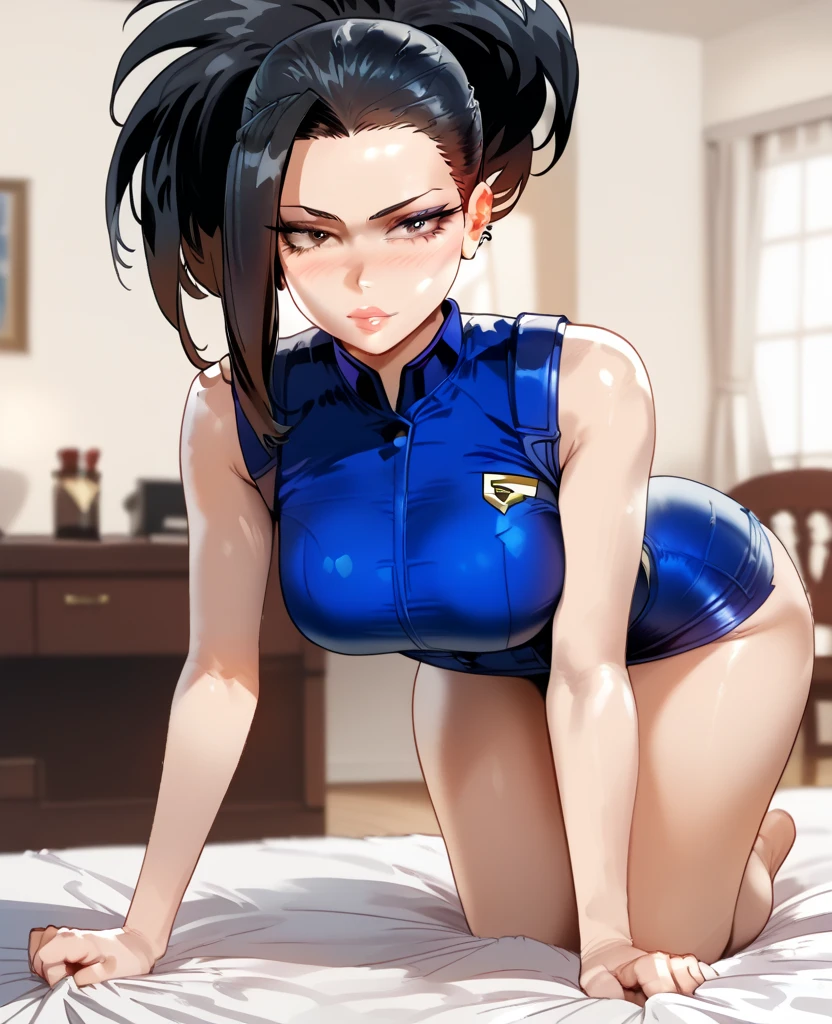 (masterpiece:1.2, Highest quality), (Realistic, photoRealistic:1.4),8K,wallpaper,(Written boundary depth),(Sophisticated lighting:1.1),(Improving cinematic lighting quality:0.9),There is a woman in a miniskirt and shirt sitting on a chair.,Buckshot,Photo from behind,Shapely butt,Big Ass,Rear view,Photo from behind,(((Background is indoors)))