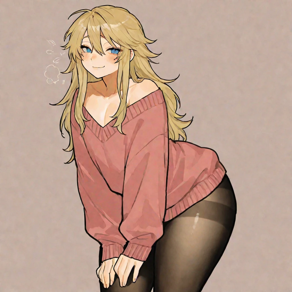 Make an image of a blonde with blue eyes with curly hair like angels in black leggings and barefoot and she is the most beautiful in the world shitting on the floor
