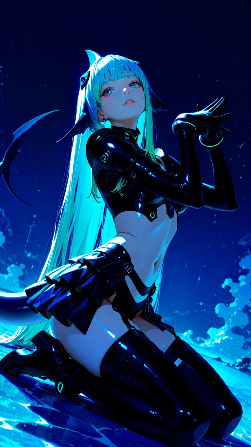 Best quality, High_Resolution.Parasites for girls_Mecha ,Dirty, Peeled skin, Guro,Peeled skin。High ponytail。transparent panty。