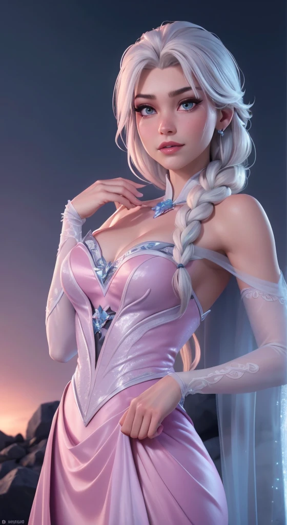 (elsa frozen-rose quartz SU mezclando modelos .) (ultra FUSIÓN) Highly detailed CG unity 8k wallpaper, style shot, complex, high detail, dramatic, highest quality movie still image, very detailed, masterpiece, best quality, character design, Elsa, Elsa from Frozen,Diamante Rosado fusión (( Dark style)), realistic ultra-detailed rendering style, natural light, sharp character design, (hard focus, 8k), (((natural skin texture))), 8k textures, soft cinematic lighting, adobe lightroom, dark room, hdr, Sophisticated, Elegant, Rich Detail, Sharp Focuilm Look) )), Soothing Tones, Detail Frenzy, Intricate Detail, Super Detail, Low Contrast, Soft Film Lighting, Dull Colors, Exposure Blending, HDR, Fade, 35mm, f/1.4, ISO64, f16, 25 sec.