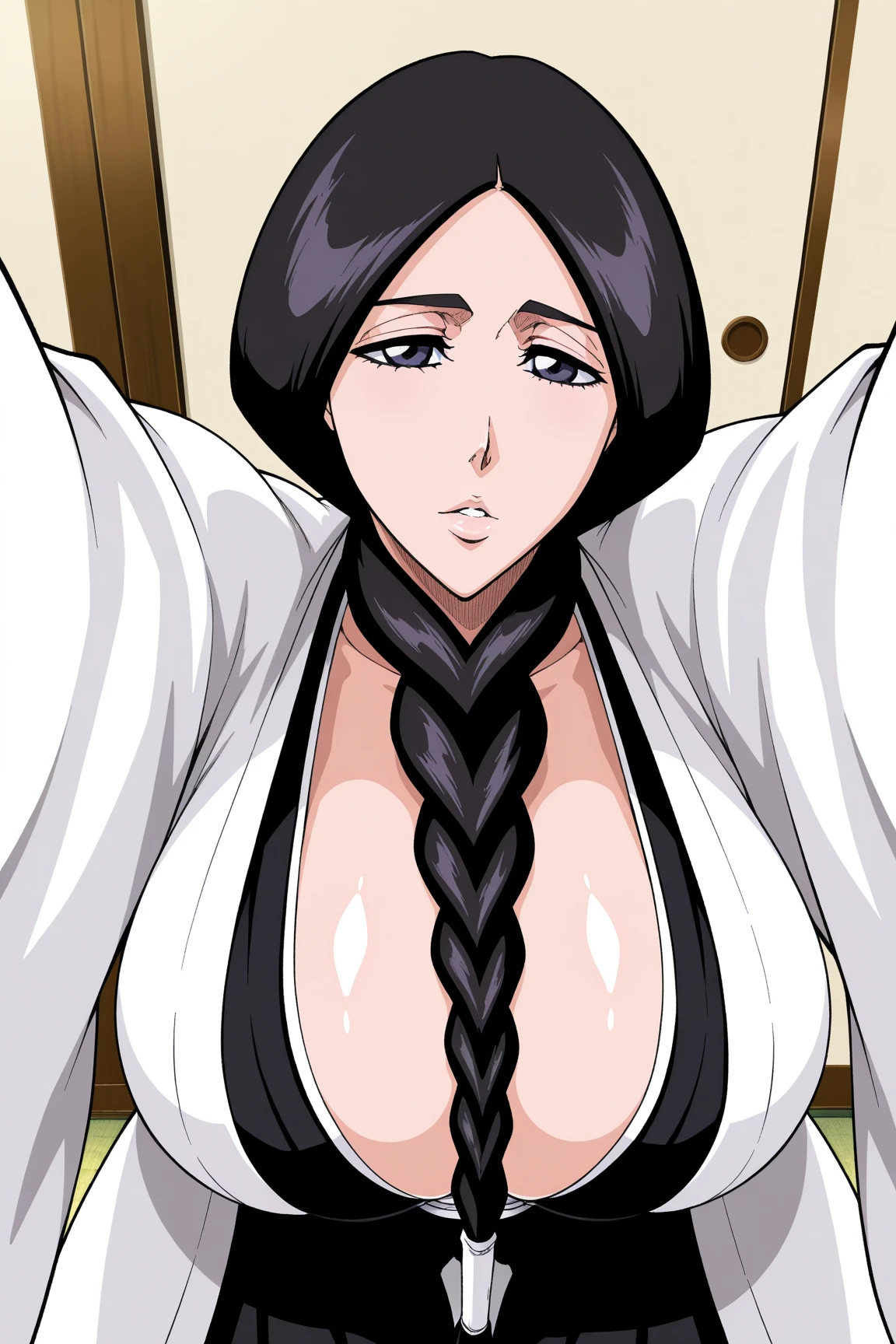 (best quality), (very aesthetic), (ultra-detailed), (best illustration),(a mature female),(perfect face),Mrs. Mi,Ryūūden,(((NSFW))),((full_body)),((full_NUDE),(Woman with pubic hair),red cheek,sweating,skinny,flushed skin,(standing),traditional Chinese bedroom,