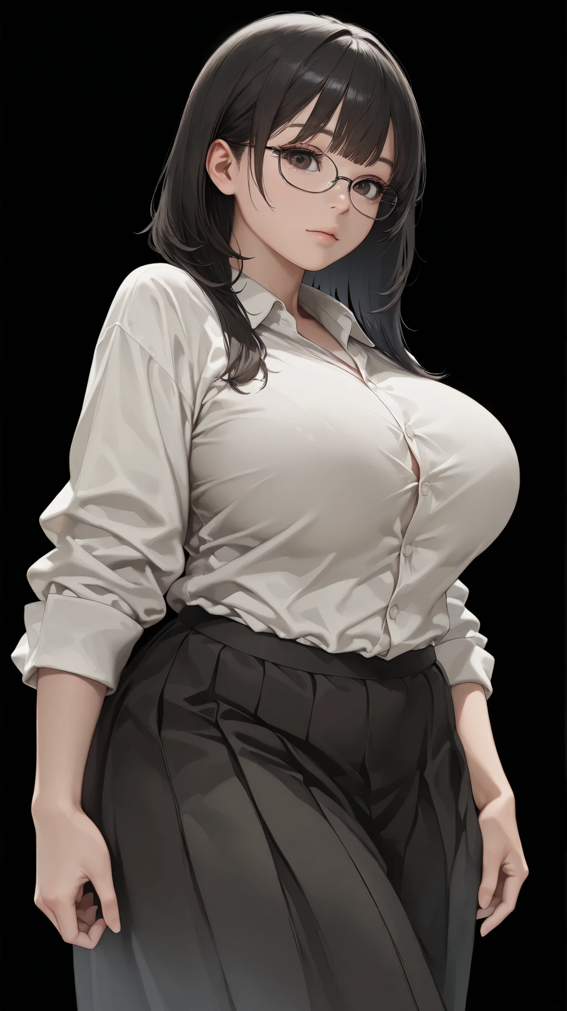 Cute mommy, mature women, realistic skin,perfect ,black hair, long hair, (hair over one eye:1.4), messy hair, hair between eyes, Sexy pajama, chubby,plump,fat,dense pubic hair, extreme pubic hair, Sexy lips, pucker lips,cute shy blush on