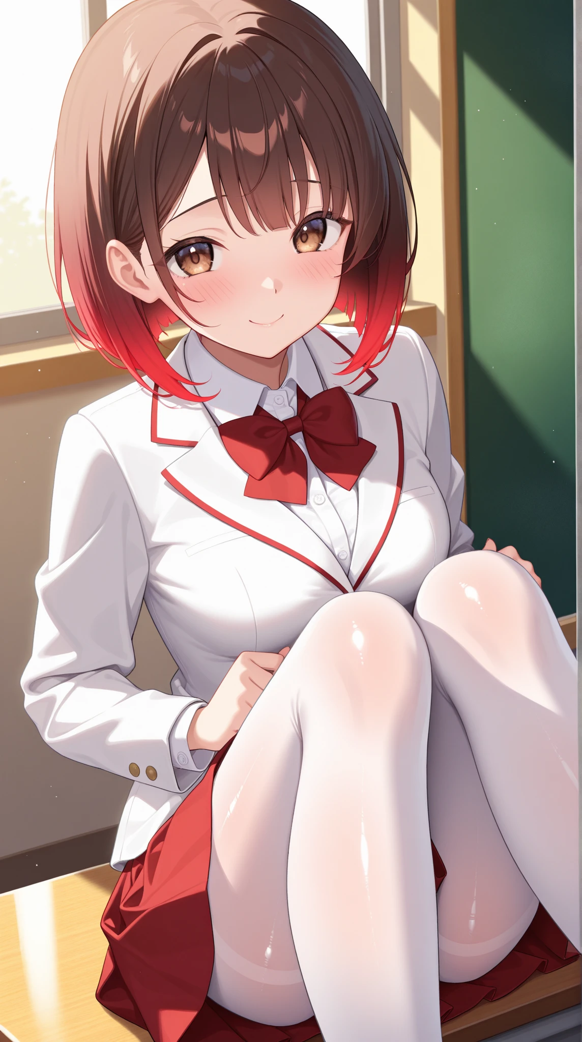 nsfw,cherry blossom cream, Primary school students、8-year-old with short hair, ribbon, Green Eyes, hair ribbon, Pink Hair, Ahoge,
, shirt, white shirt, collared shirt, Jacket, Long sleeve, Captivating smile,masterpiece,Noise Reduction,Perfect Anatomy,High resolution, Very detailed,Game CG,Beautiful attention to detail,Visual Arts,
1girl、(crowd)、 Cowboy Shot、(Pussy、pussy)、(from below),(arms behind back)、Hands folded behind your back、Sit on a chair、Spread your legs、(White panties),(embarrassed,angry)、