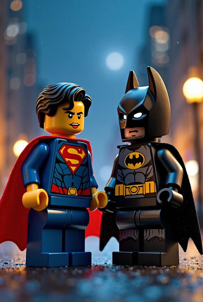 LEGO Art Superman and Batman，Night scene