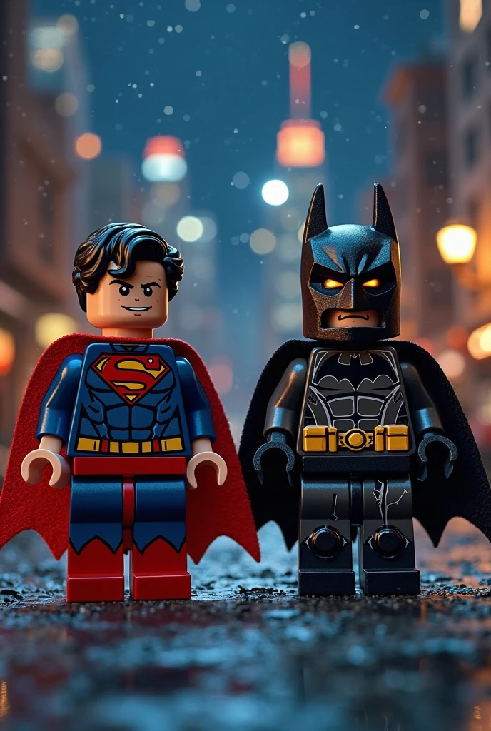 LEGO Art Superman and Batman，Night scene