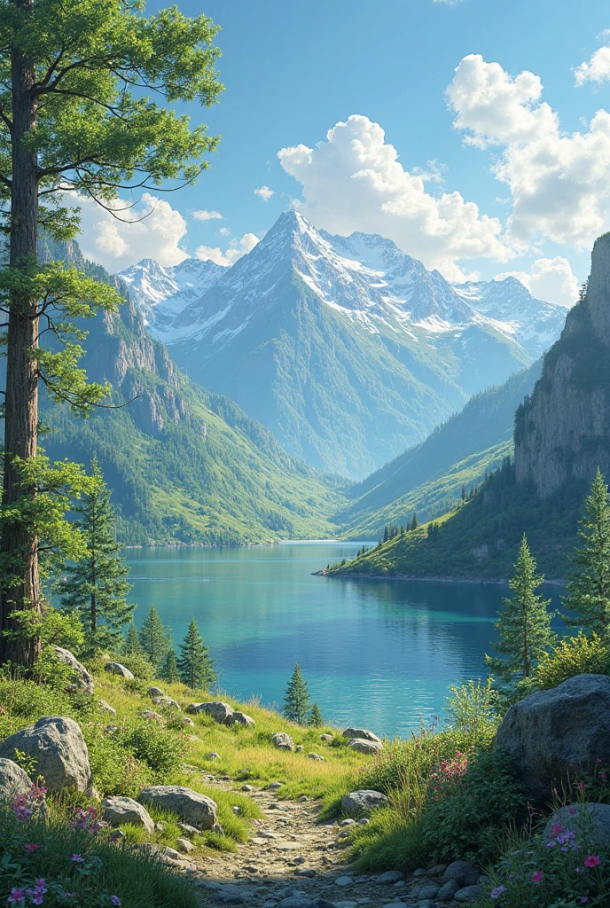 high quality, Highly detailed CG unity 8k wallpaper beautiful landscape oil painting
