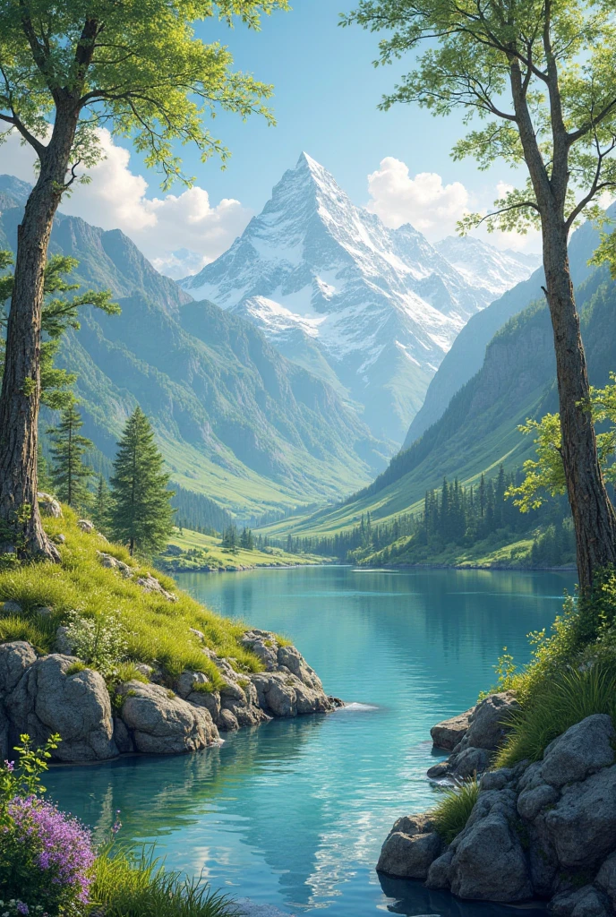 high quality, Highly detailed CG unity 8k wallpaper beautiful landscape oil painting