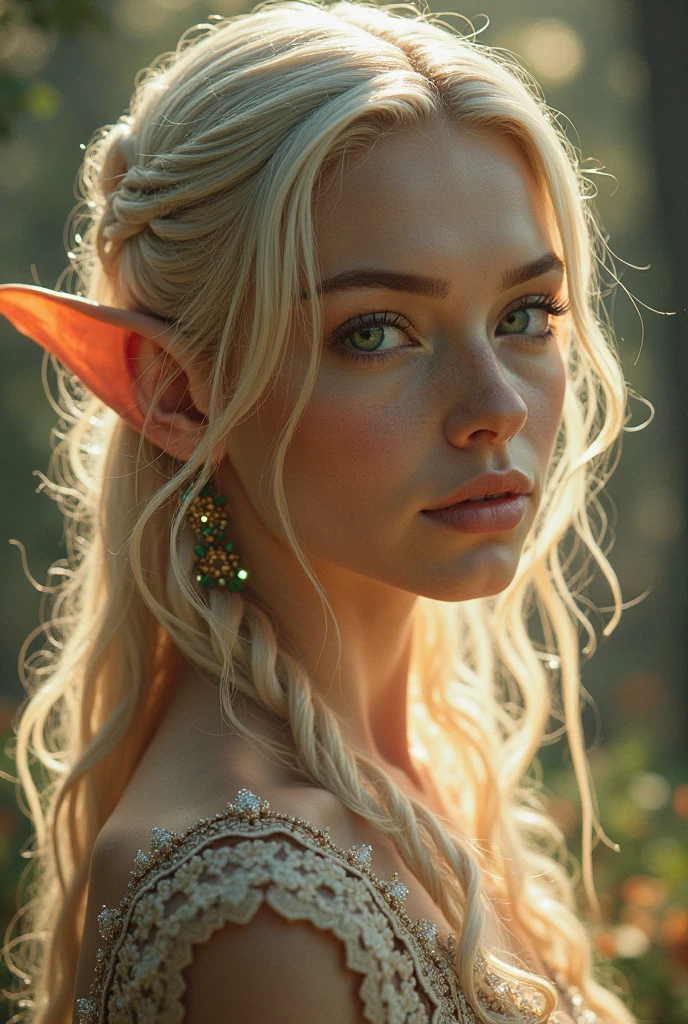 Super detailed beautiful elf girl 30 years old. Ultra HD, 4K, 8 thousand, cinematic ligh