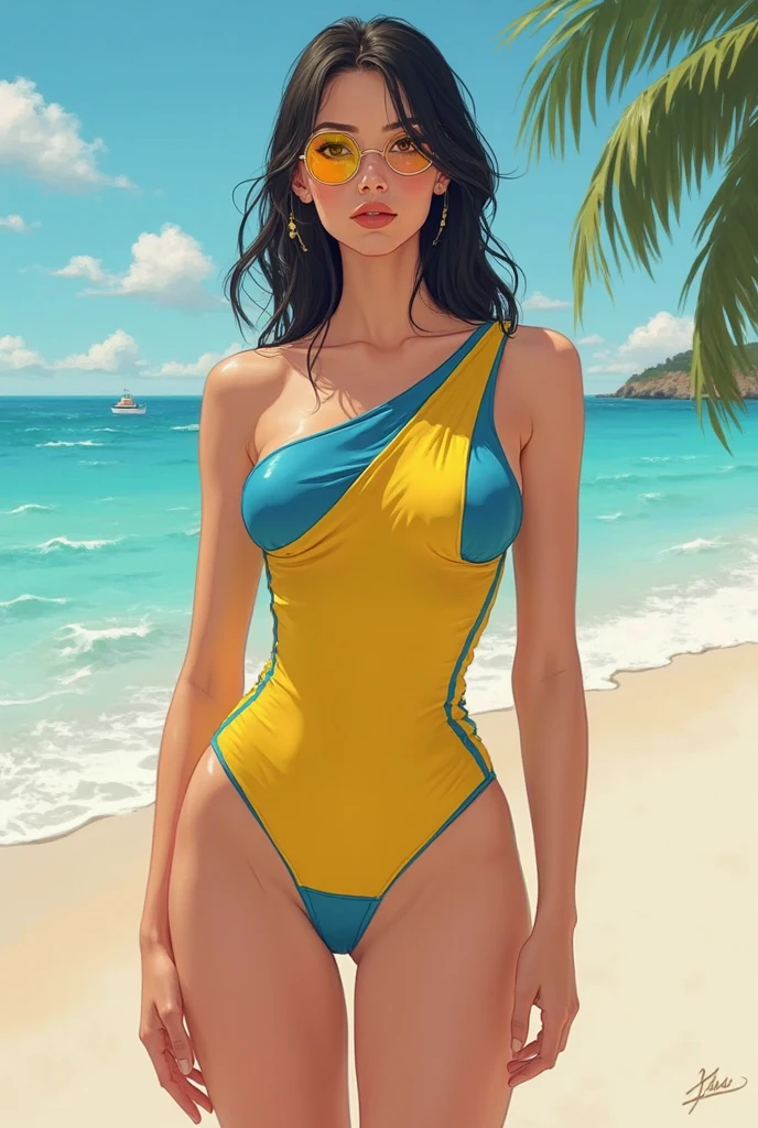 <lora:more_details:0.6>, 70s style, retro, woman wearing terry cloth romper, slip-on sneakers, visor hat, friendship bracelets, roller set || masterpiece, perfect quality, sharp focus, shallow depth of field, 8k