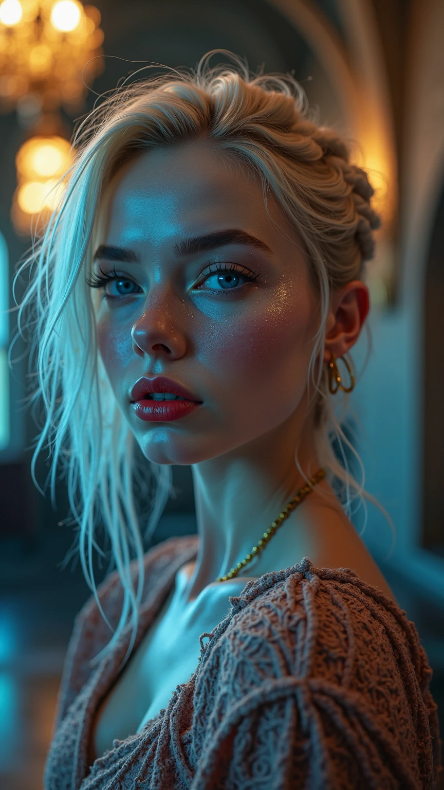 Secretary Isabel Lucas, sexy face, red lips, blonde hair, red roses smelling sexy, 30 years oldThat&#39;s ageThat&#39;s, dude This is diamond This is, background This is sky This is star This is side, depthThis is dThis is field, magie, bigThat&#39;s lips greenThat&#39;s eyes, Medium chest This is covered with futuristic pant adornments, necklaceThis is more than just a pThis is ..., atmosfThis was mystical, shadows that are soothing, Intense Blue Aura, The whole essence is the whole and the aura (best qualityThis is:1.2), absurderes, dThis is intricate detail, (This is highly detailed:1.2), This is expression This is smile, posando, bust behindThis isThis is. altamThis isntThis is rThis isalistic, PThis is deathThis is the burning of the African sun, appealing, hipThis isrrThis isalism, pThis is very This is elaborate, look rightThis is, night sky, futurist, (Work of artThis is artThis is, ultra detailed, A high rThis is solution) , I don&#39;t want these to be human, There is a flow of energy, This is very real, light shades of This is purple This is blue, ultra dThis is detailThis is.
