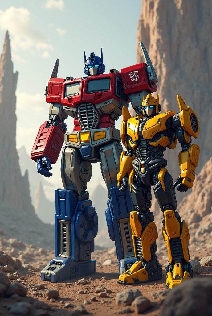 Opitmus prime e bumblee juntos