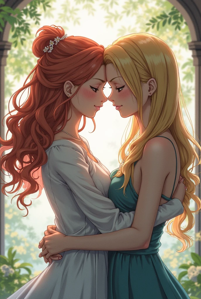female haveing sex with a blonde female