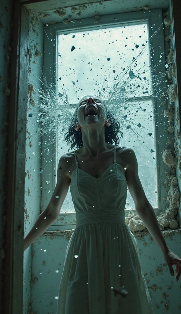 air growing thick in the room making a woman hard to breath