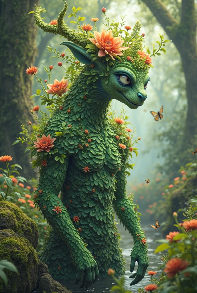 Create a folklore character that doesn&#39;t exist, of Nature. simple drawing.
