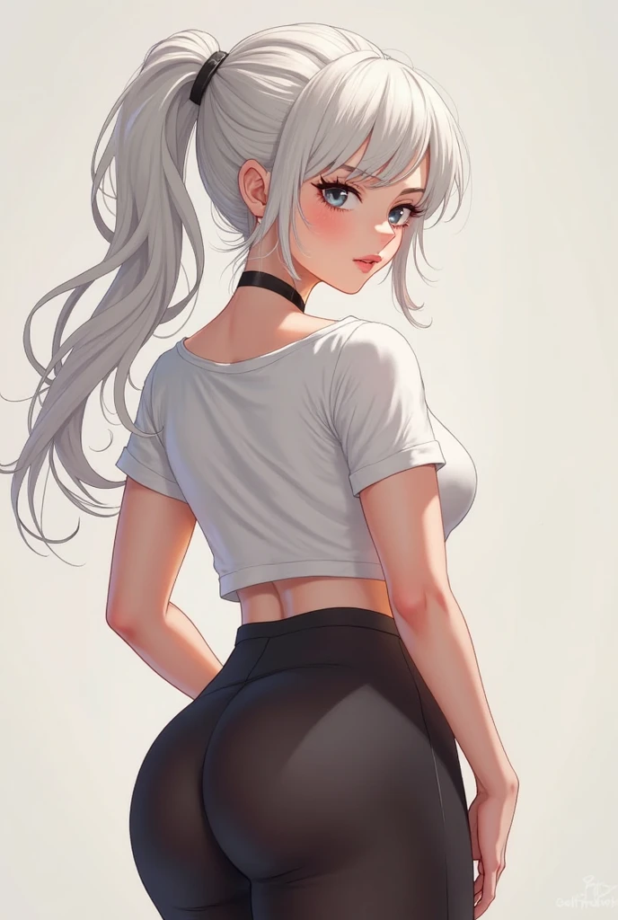 masterpiece,best quality,anime,highly detailed face,highly detailed eyes,highly detailed background,perfect lighting,full body,doggystyle,from behind,facing away,implied sex,(white panty:1.1),