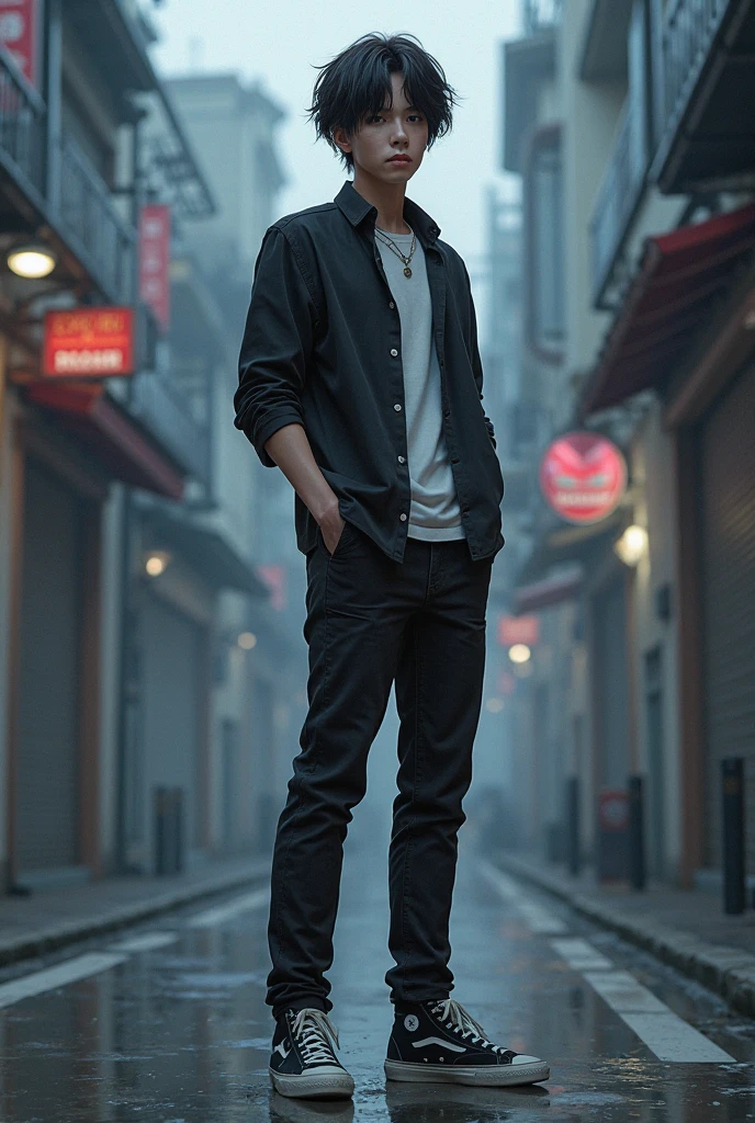 Change background cyberpunk handsome boy, realistic face, 8k, ultra realistic