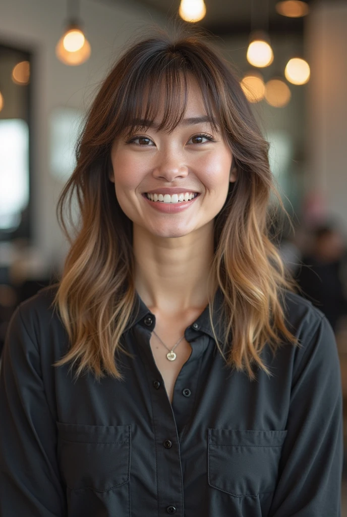 A haircut for straight hair