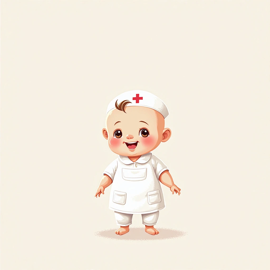 (A Chinese boy: 1.3, Doctor: 1.2, Smile: 1.2), Moe, Pixar animation style, 3D model, best rendering, best light and shadow effect, pure white background.