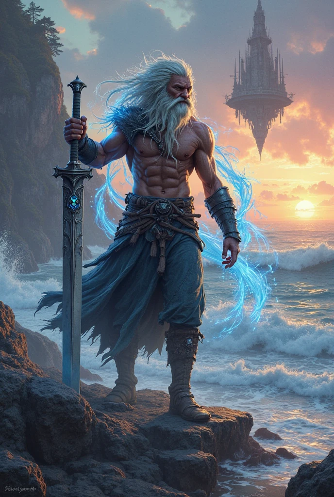 Realismo,(Obra maestra),mejor calidad,super definicion,8k,detalles intrincados,1 hombre encadenado en la profundidaes del oceano,intentando escapar,ahogandose,luchando con todas sus fuerzas,fondo azul oscuro,rodeado de peses y vida marina,hombre rudo con cicatrises por todo el cuerpo.