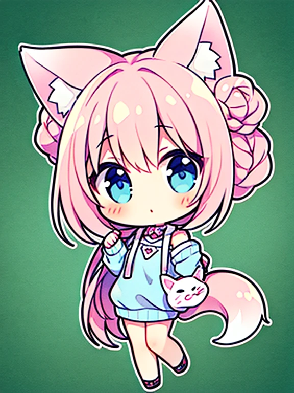 anime boy with a pink shirt, half nude, and a pink cat, fursona!!!!, female furry mini cute style, cute anime catboy, furry fursona, furry art!!!, holo is a wolf girl, furry furaffinity, fursona art, nyaruko-san, female fursona, nekomimi, anime catboy, fursona commission, solo, thick_thighs, wide_hips