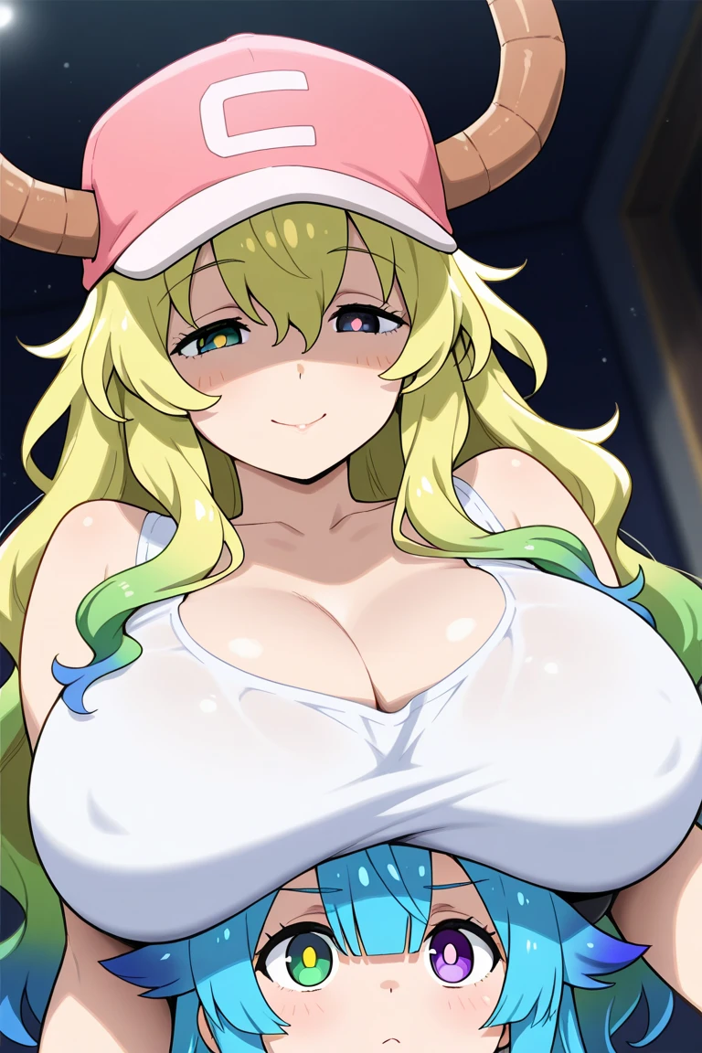 Tohru, ojos detallado, pechos grandes rebotando, cuerpo completo, pezones ricos, Towel over breasts