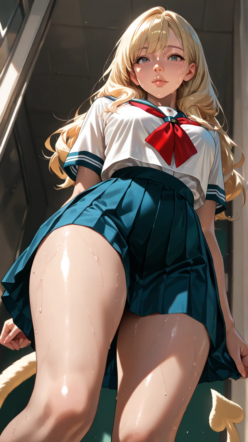 Ultra-high definition image quality、beautiful girl、high school girl、One Man、A Certain Scientific Railgun 、Blazer Uniform、Very short pleated skirt、classroom、Highest quality,Big Ass、Thighs、Gal-style panties、Sweaty buttocks、Sweaty buttocks、Reaching orgasm、Sweaty crotch、Gal-style braジャーを披露、Gal-style bra、Angle from directly below