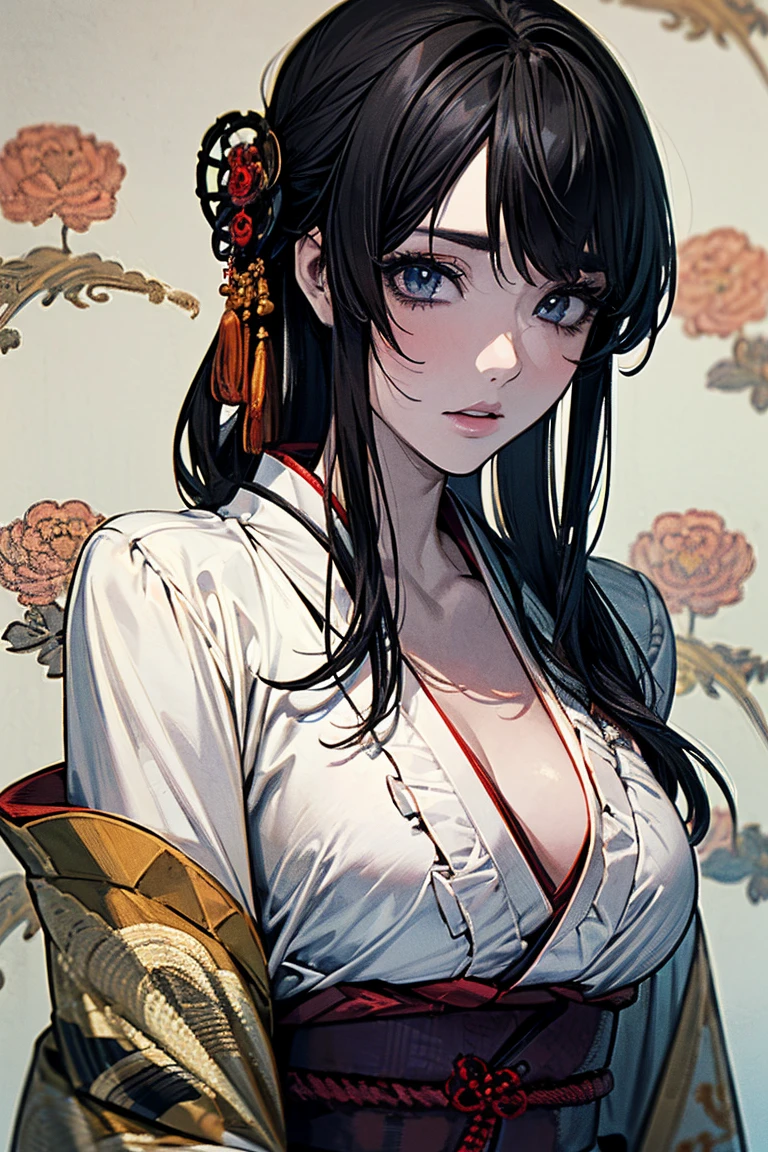 Nianghua Lu Zhi deeply covered her breasts and exposed her breasts