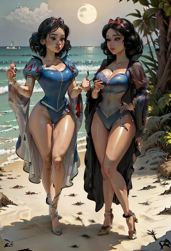Best Quality, (Photorealistic:1.2), Hyper-Resolution, Three Women，long brown hair，long legged，Ultra-realistic 8K CG，face perfect，flawless perfection，A park with beautiful autumn leaves illuminated at night、Sexy winter clothes、Colossal tits，Huge breasts，drooping chest，long legged，slim，being thin，swollen breasts，crisp breasts while breastfeeding，lactation，small breasts with rounded upturn， huge big breasts、Take a photo standing up、