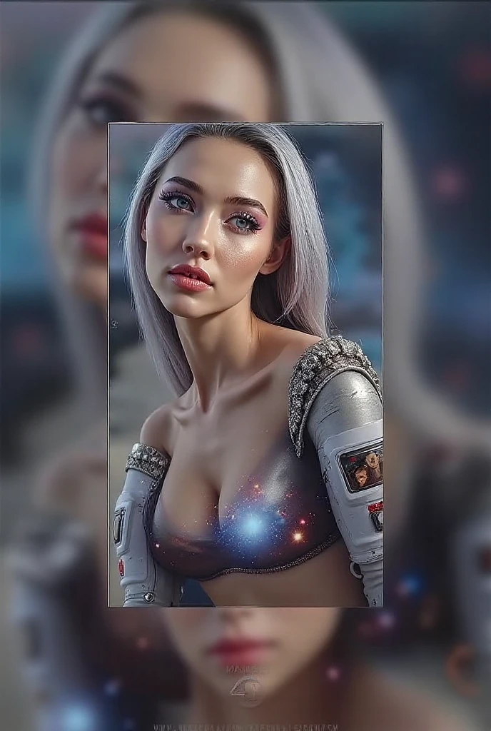 <lora:unhorny_v01:-1> 1girl, (waist up shot, erotic, sexy:1.1), <lora:Squeezer2:0.4>
star weaver in a cosmic observatory, soft and otherworldly light, deep space blues and starlight silvers, contemplative and wise expression, weaving patterns in the stars, surrounded by celestial maps and instruments