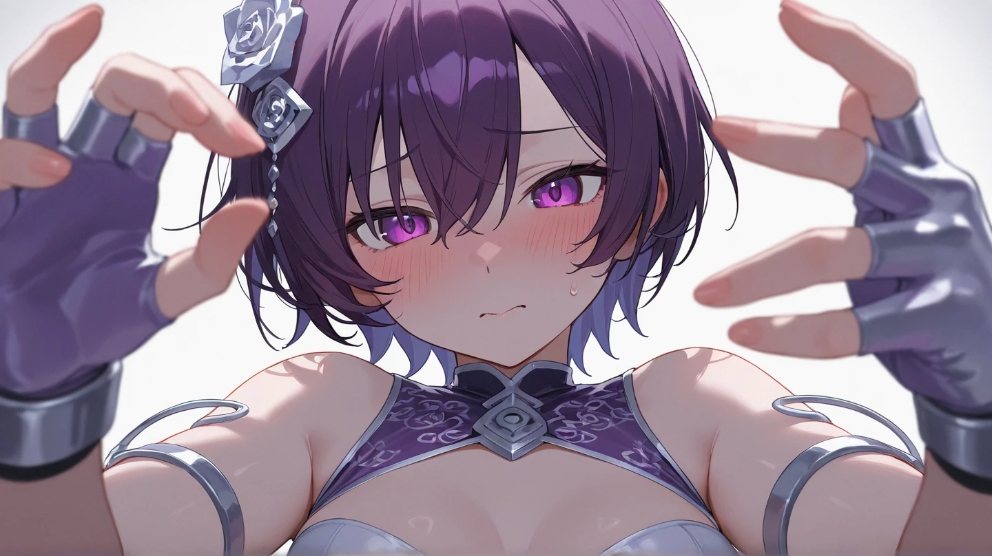 Anime girl with purple hair and a crown on her head, Ayaka Genshin impact, Portrait Chevaliers du Zodiaque Fille, anime moe art style, Keqing from Genshin Impact, ((a beautiful fantasy empress)), Kushatt Krenz Key Art Women, Detailed digital anime art, shalltear from overlord, ayaka game genshin impact, Hestia
