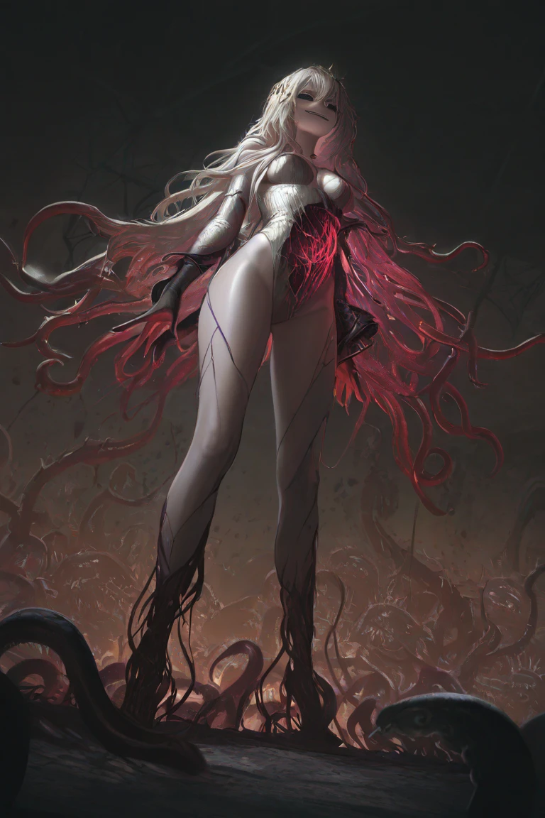 ((best quality)), ((masterpiece)), (detailed), 1 fairy girl, off-shoulder sweater, a fairy, fairy girl, winged pixie girl, girl fairy, various different types of insect wings, small breasts, NSFW,Covered with tentacles, encoiled by tentacles, Tentacles around the body, many tentacles, captured by tentacles, bound by tentacles, trapped by tentacles, Fine details,Tentacled,Tied with tentacles, roaming tentacles, drooling,Crying,horrified expression, panic, fight for survival, Detailed body,Full limbs,NSFW, being pulled into a flower, wild environment, jungle, terrifying floral environment, horrific nature, predatory flora, fairy catcher, fairy trapper, fairy catcher plant, fairy trapper-plant, fairy catcher flower, fairy trapper-flower inspired by carnivorous plants; a plant occupying the equivelant evolutionary niche as a spider would