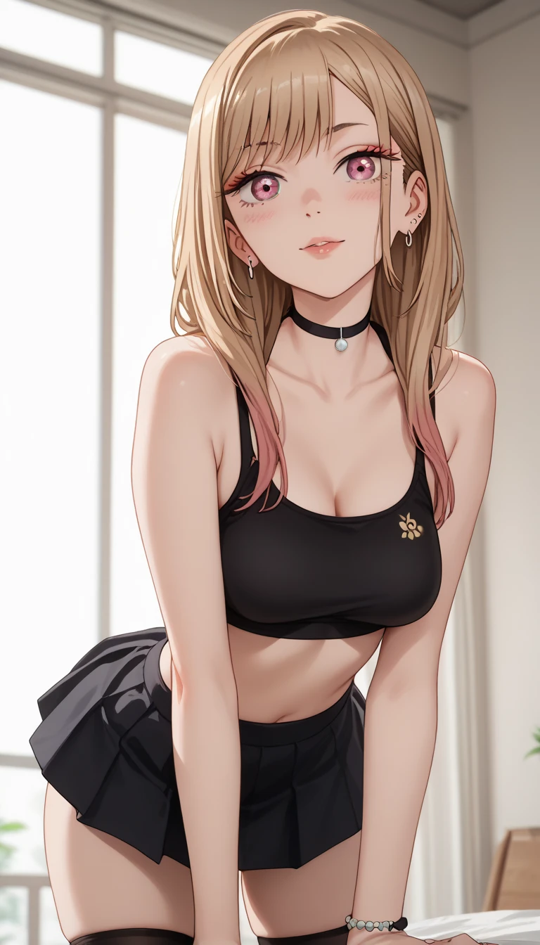 cropped woman with white tank top and necklace, latina, fille sexy aux yeux verts, Portrait de Sophie Mudd, cheveux bruns et grands yeux, selfie d'une jeune femme, yeux de la chambre, violette myers, sans maquillage, maquillage naturel, regarder directement la caméra, visage avec artgram, maquillage subtil, stunning Tout le corps shot, yeux verts perçants, bel angle, pose attrayante, jolie fille, pose sexy, Tout le corps picture, Tout le corps, Tout le corps shoot, brunette goddess, high detail, pose satisfaite, pantalon en cuir