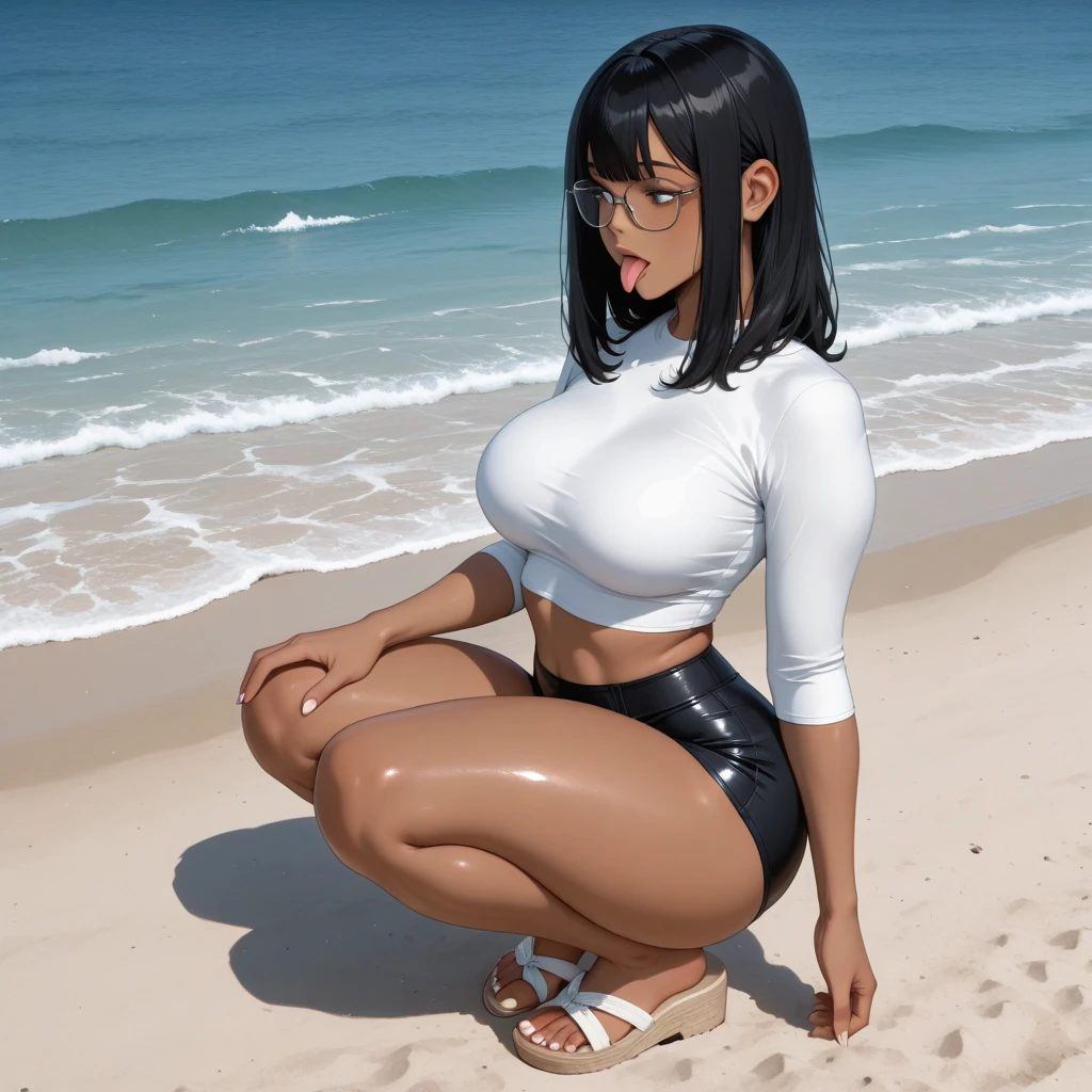 nsfw, obra-prima, melhor qualidade, ultra-detalhado, corpo inteiro: 1.2, ((nsfw loli garota negra)), aberto na frente, pose natural de corpo inteiro, sorriso claro, corpo inteiro, cabelo multicolor, enrolado, encaracolado, crespo moderno, Modern accessories, fundo tom pastel , colorido e simples. nsfw
