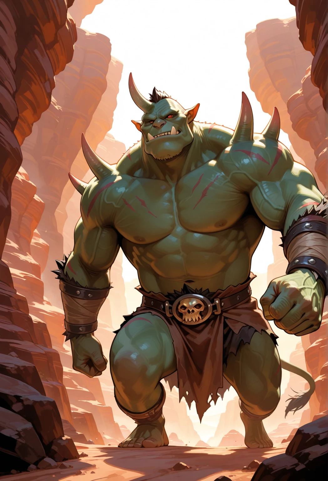 score_9, score_8_up, score_7_up, solo, male focus, muscle male, young , orc, green skin, tusks, beard, nipples , micro armor , shoulder armor , laboratory , (( damaged black tight )) , ((( tentacles ))) , full body , armor boots , (( flex muscles pose )) , laying spread legs , massive ass , tear , ashamed face, low-angle