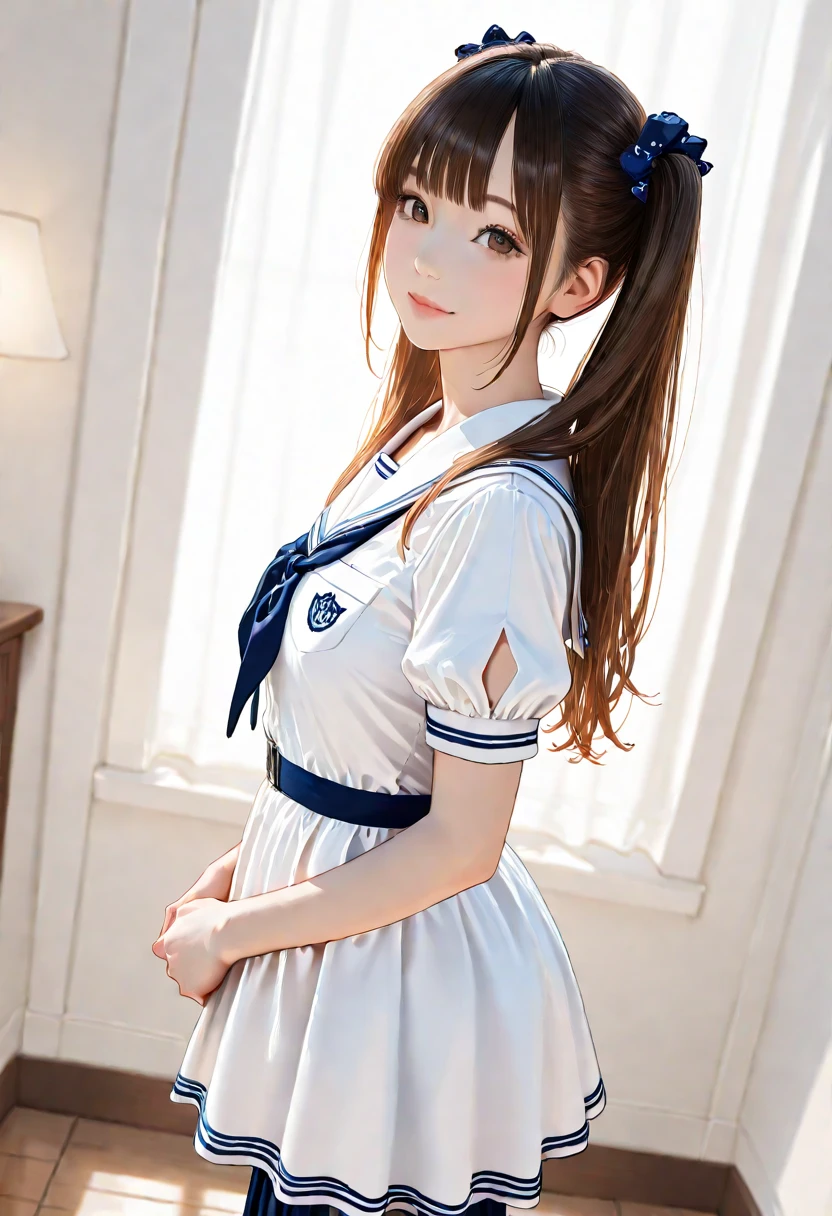 Angelic Very beautiful cute young girl,
Beautiful detailed eyes,
Detailed double eyelids,
(Large eyes:1.3),
Long straight brown hair,
see-through bangs,
beautiful detailed face and eyes,
smiling,
BREAK
(super shiny metallic dark blue sailor high school uniform:1.5),
red ribbon tie,
(super shiny metallic dark blue Pleated Skirt1.2),
(Very beautiful cute girl:1.2),
break
Angelic Very beautiful cute young girl,
Beautiful detailed eyes,
Detailed double eyelids,
(Large eyes:1.3),
Long straight brown hair,
see-through bangs,
beautiful detailed face and eyes,
laughing,
BREAK
break
(Very beautiful cute girl,
Beautiful detailed eyes,
Detailed double eyelids:1.3),
(Soft Saturation: 1.3),
(Fair skin: 1.4),
(Large eyes:1.4),
break
Very beautiful cute girl,
Sharp Focus,
brown hair,
Very beautiful cute girl,
facing straight ahead,
Raw photo,
High resolution,
perfect detail,
Professional Photography,
Professional Lighting,
strong lighting,
break
(smile:1.3)