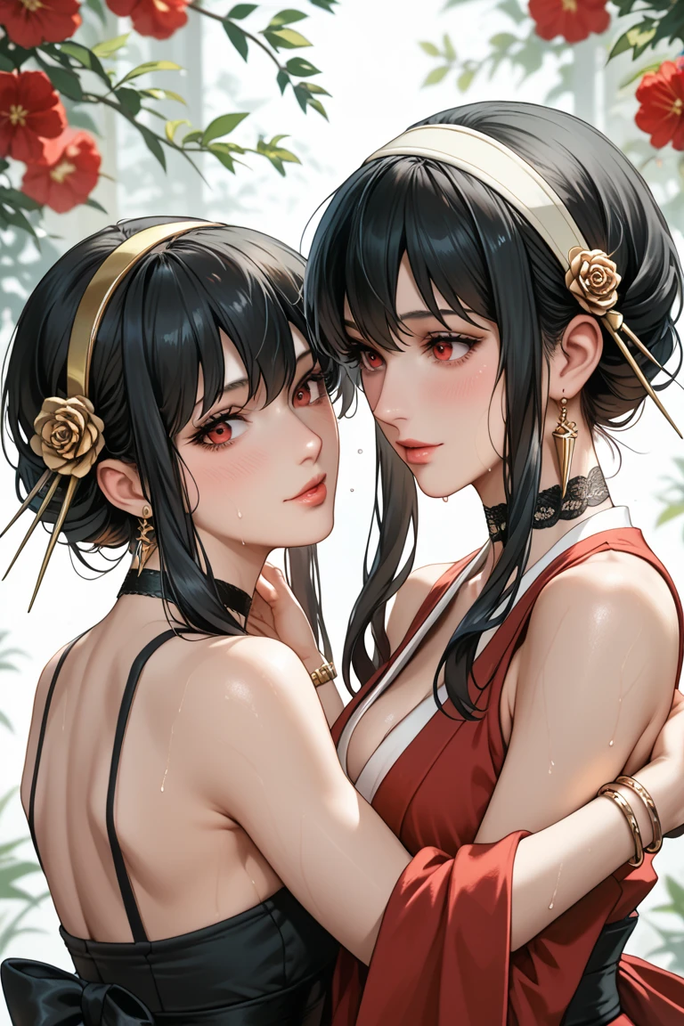 (masterpiece, best quality, beautiful art:1.4) of a (red lotus flower:1.6), bright red color, beautiful symmetry, 1girl, perfect face, very detailed, highly realistic, 8k, ultra intricate, trending on artstation, trending on pixiv