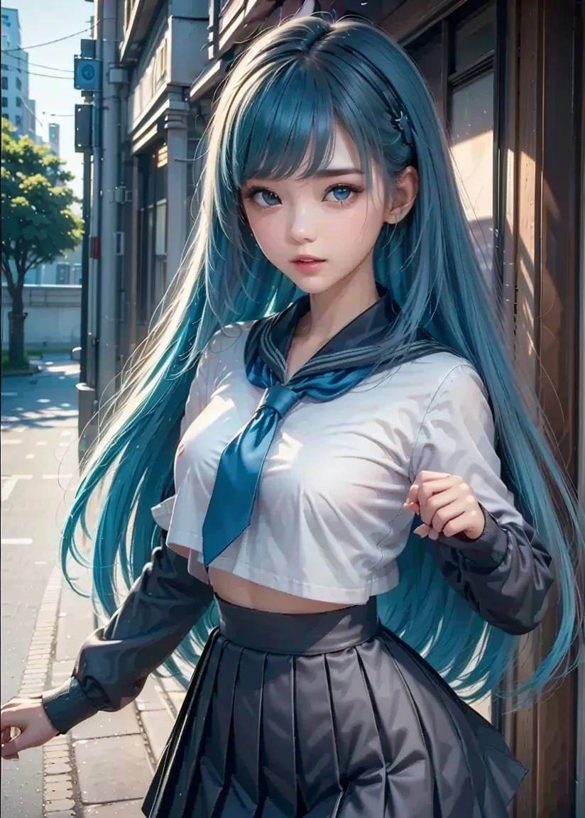 1girl,school uniform, serafuku,blue skirt,blue shirt
, 
(masterpiece, best quality, ray tracing, volumetric lighting, ssao shadows, detailed, intricate, colorful),((from back)) <lora:add_detail:1> 
<lora:copax_charm_eu:0.5>  <lora:botan:1>