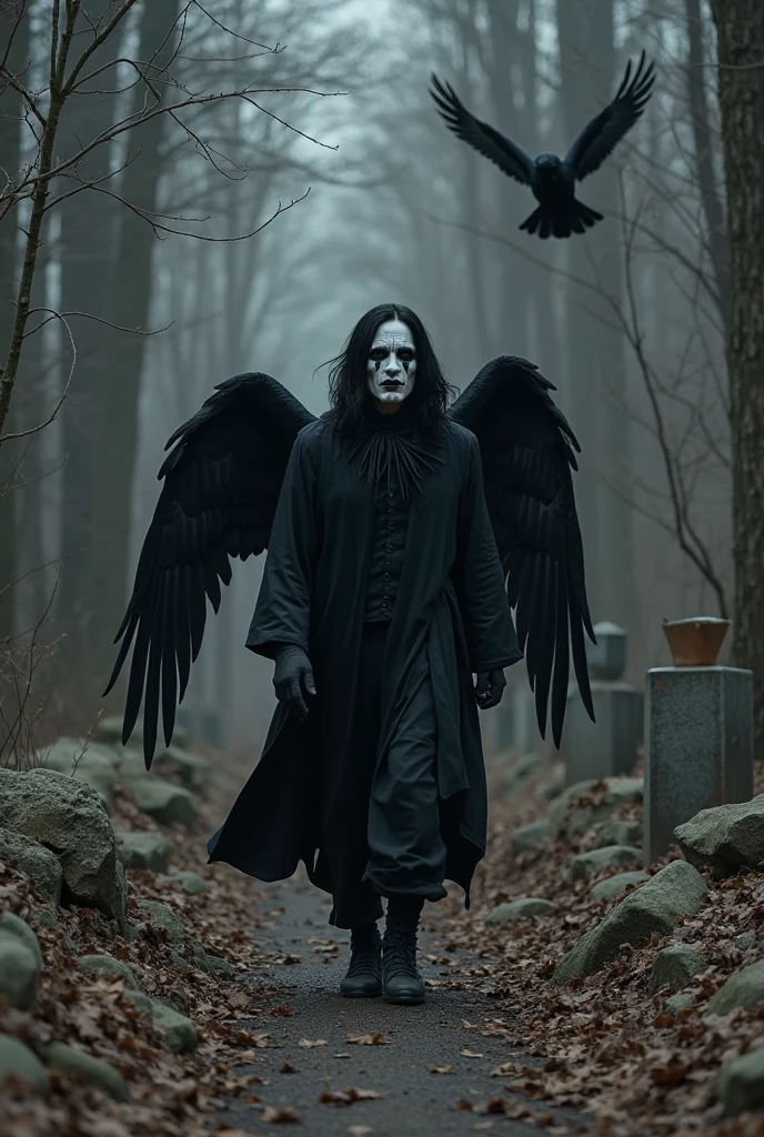 Fine matte painting, skeleton dark angel big wings haunted castle on drawing table full of knives, horror, spookiness, scary, secret horror, tentacles, vines, eyes, uncanny valley effect teeth, limbs, animals, blood moon