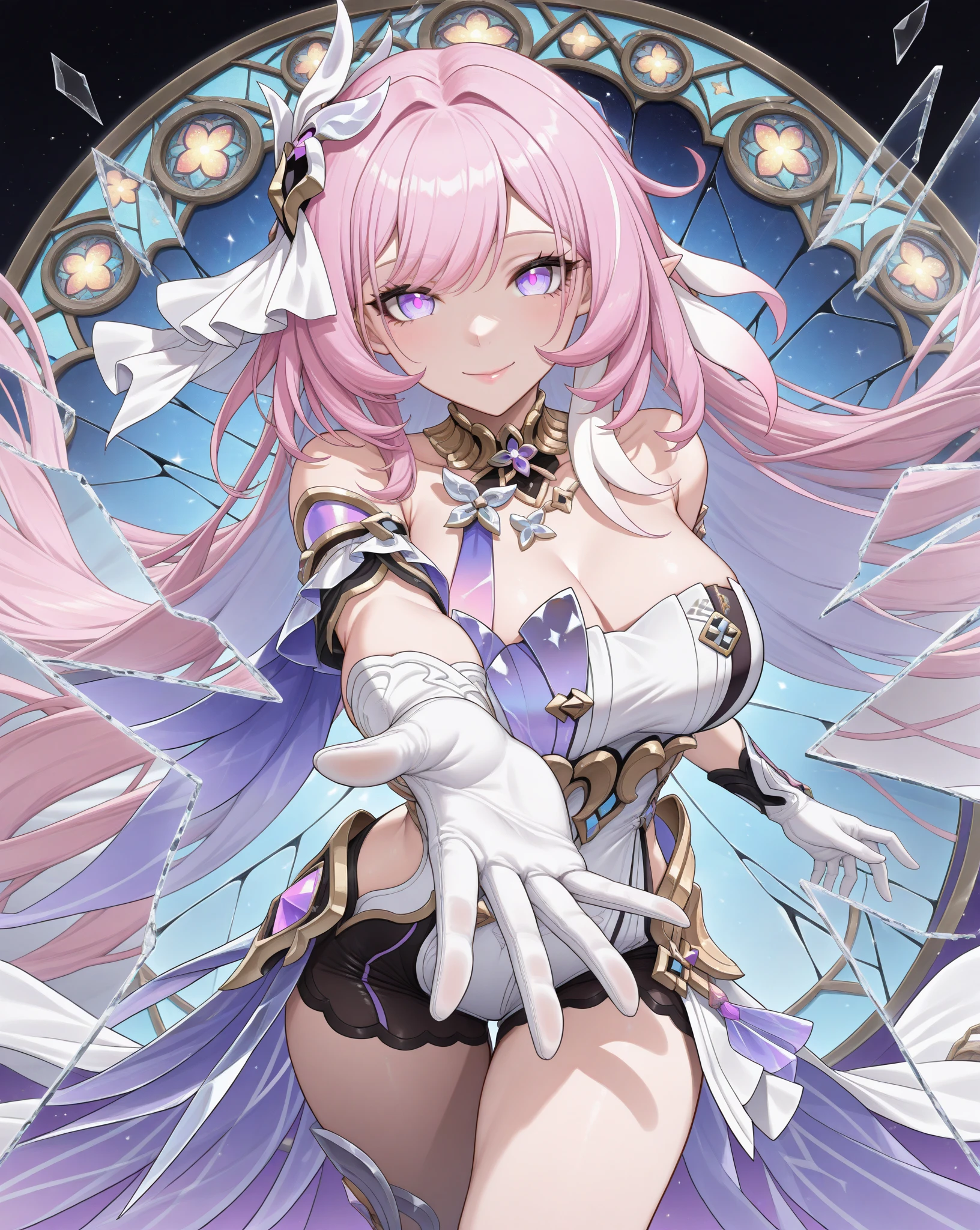 (masterpiece),(Highest quality),(Super detailed),(Best illustrations),(Best Shadow),(Absurd),(Detailed Background),(so beautiful), 16K,(Highest quality), 8K,(Best illustrations),(Best Shadow), (so beautiful)Koyanskaya, One girl, alone, Big Breasts, Long Hair, , , Hair between the eyes, , , empty eyes, blank eyes, , , , wrist cuffs, sweat, Dramatic lighting, psychedelic, Pleated skirt, colorful, , orgasm, afterglow, erotic smile, pussy, crimson lip, Beautiful nipples, bunny suit, , , Sexy posture, dynamic pose, , cross-eyed, rolling eyes, , garter belt, dark church background, , One devil tail, A lot of sweat glistens all over the body, , stained glass, , saliva trail, full-face blush, Detailed super oily shiny skin, , , orgasm, , , arched back, , torogao, ahegao, , pink neon, BREAK, (Slime-dripping costume:0.7), Oculogyric crisis, night, Heart-shaped pupils, (White suit:1.5), bbkoyans, long hair, double bun, fox ears, hat, white headwear, cleavage, large breasts, white dress, white coat, open coat, long sleeves, pink gloves, buttons, white thighhighs, garter straps