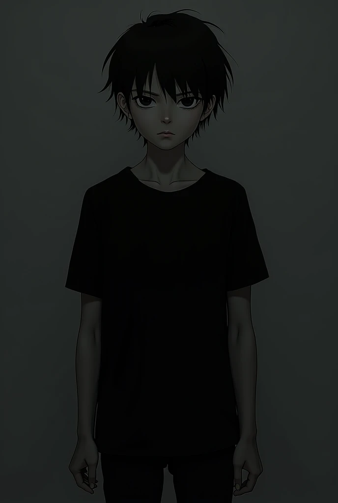 Anime, Dark, depressiv, black white,  deep, boy