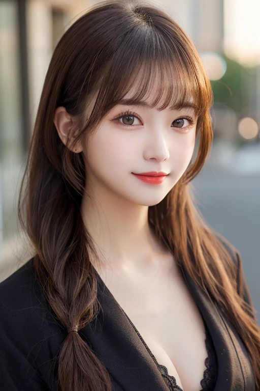 table top, highest quality, shape, Super detailed, finely, High resolution, 8k wallpaper, 完璧なダイナミックな構shape, beautiful and detailed eyes, straight hair, small breasts, natural color lip, random sexy pose,smile,20 year old girl、midnight、beautiful and detailed face、perfect and beautiful face,Big eyes、RAW photo、Expressing feminine poses with your whole body、beautiful and detailed eyes、small face、beautiful duplex、slim face and style,luxury brand mink coat(internal:winter dress)、beautiful golden ratio face,twin ponytail hair,bright look,Photographed focusing on beautiful legs、real photos