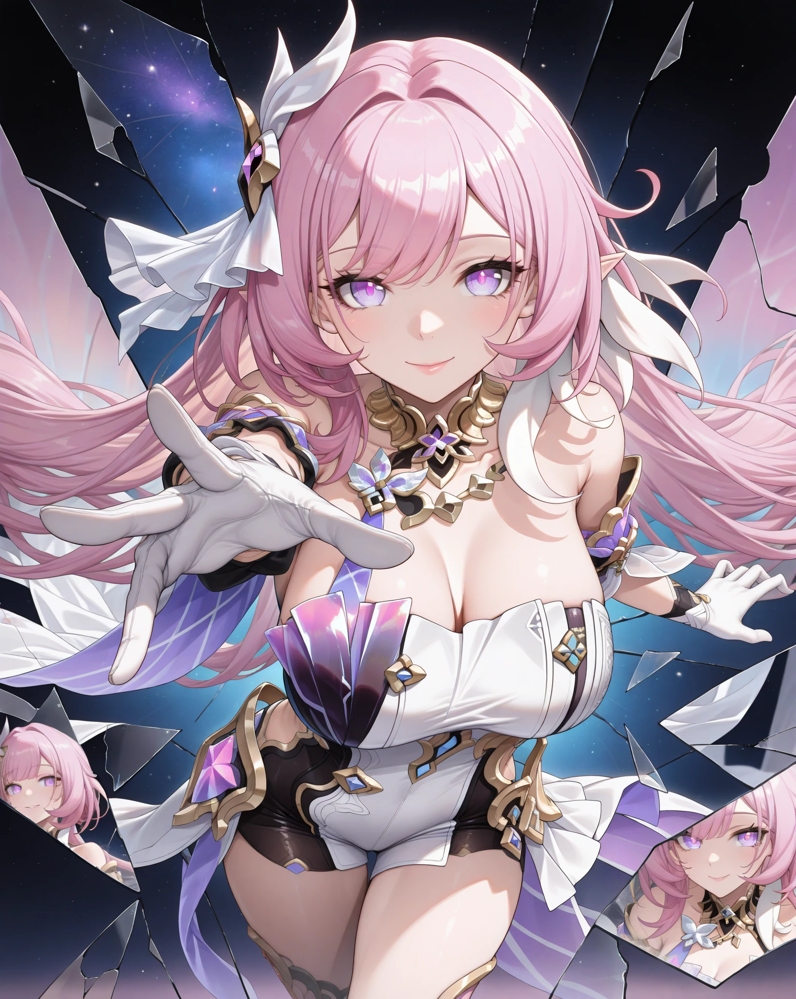 ((one person、dynamic pose)、whole body)、best quality,4k,8K,High resolution,master piece:1.2),super detailed,(actual,realistically),brightly colored,beautiful eyes,delicate smile,my face turned red,textured skin,master piece,KHD,best quality,kind and beautiful woman,Mild,delicate and sexy clavicle,,double eyelid,rosy lips,small nose,random hairstyles,random hair color,random costume,((huge big breasts)),have confidence,elegant,Shy,Happiness,blush slightly,Gorgeous,perfect pubic bone,coquetry,