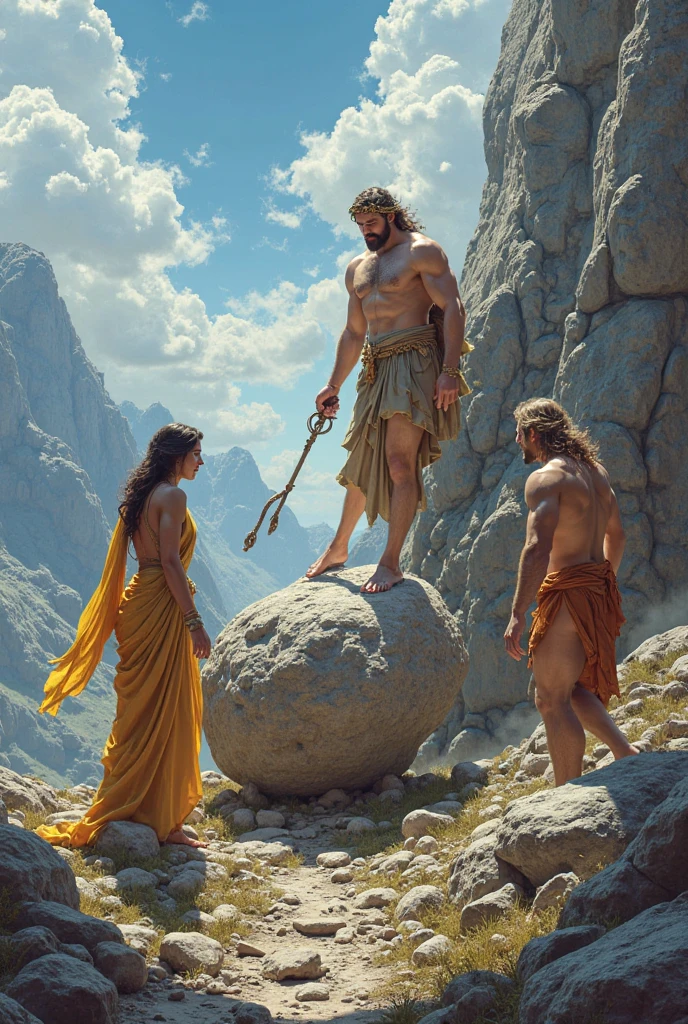 there are many man and a woman in the on the greek market, ground woman background, nude, naked, chicken and dog on ground, greek man with hurricane lamp running, a Greek man walking and debate with another old man, another poor man sitting on floor, female god statue, full body white cloak, shield, bow, sword, white hair, masculine, mature, naked, hairy torso, fantasy, intricate, elegant, highly detailed, digital painting, concept art, smooth, sharp focus, illustration, amor, helmet, sword, shield, Greek god. handsome,painted of rugged zeus and queen hera singing with lia, god of thunder, female greek god, white hair, masculine, mature, handsome, upper body, muscular, hairy torso, fantasy, intricate, elegant, highly detailed, digital painting, artstation, concept art, smooth, sharp focus, illustration, art by gaston bussiere and alphonse mucha, almost naked