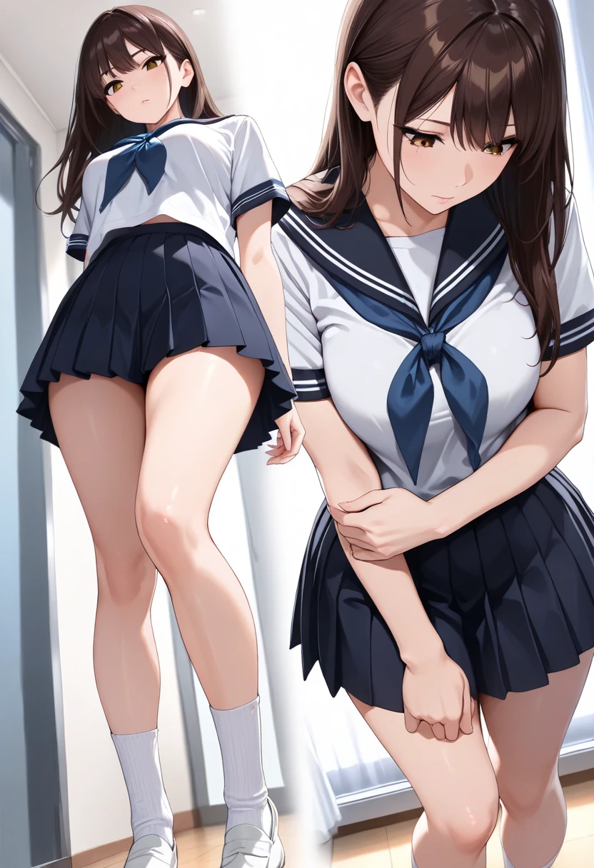 (((("Three 17 year old girls.)))) The first has long yellow hair and green eyes.. The second has white Bob hair and blue eyes. The third has long red hair and red eyes.. wearing school uniforms. The background is a high school."(best qualityer, 8k, 32 mil, work of art, ultra HD,:1.2),CRU, 2 little girls,ultra cute , natural lighting,olhos Ablazes transparentes, 20 year,Medium chest ,skin fair ,Ruddy face,dynamic lighting, In the stairs, ((schoolar uniform)), crawling position on hands and knees, Closing your legs, moccasins, NSFW, in the middle of the stairs, Ablaze, Show panty, White or blue panties