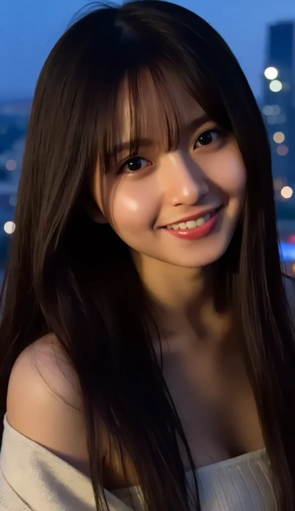 masterpiece, best quality, julia fe, 2girl, long hair, looking at viewer, blush, smile, negative space, (bioluminescence:1.2), darkness, dark background, long sleeves, dress, bare shoulders, medium breasts, very long hair, wide sleeves, cape, white dress, circlet