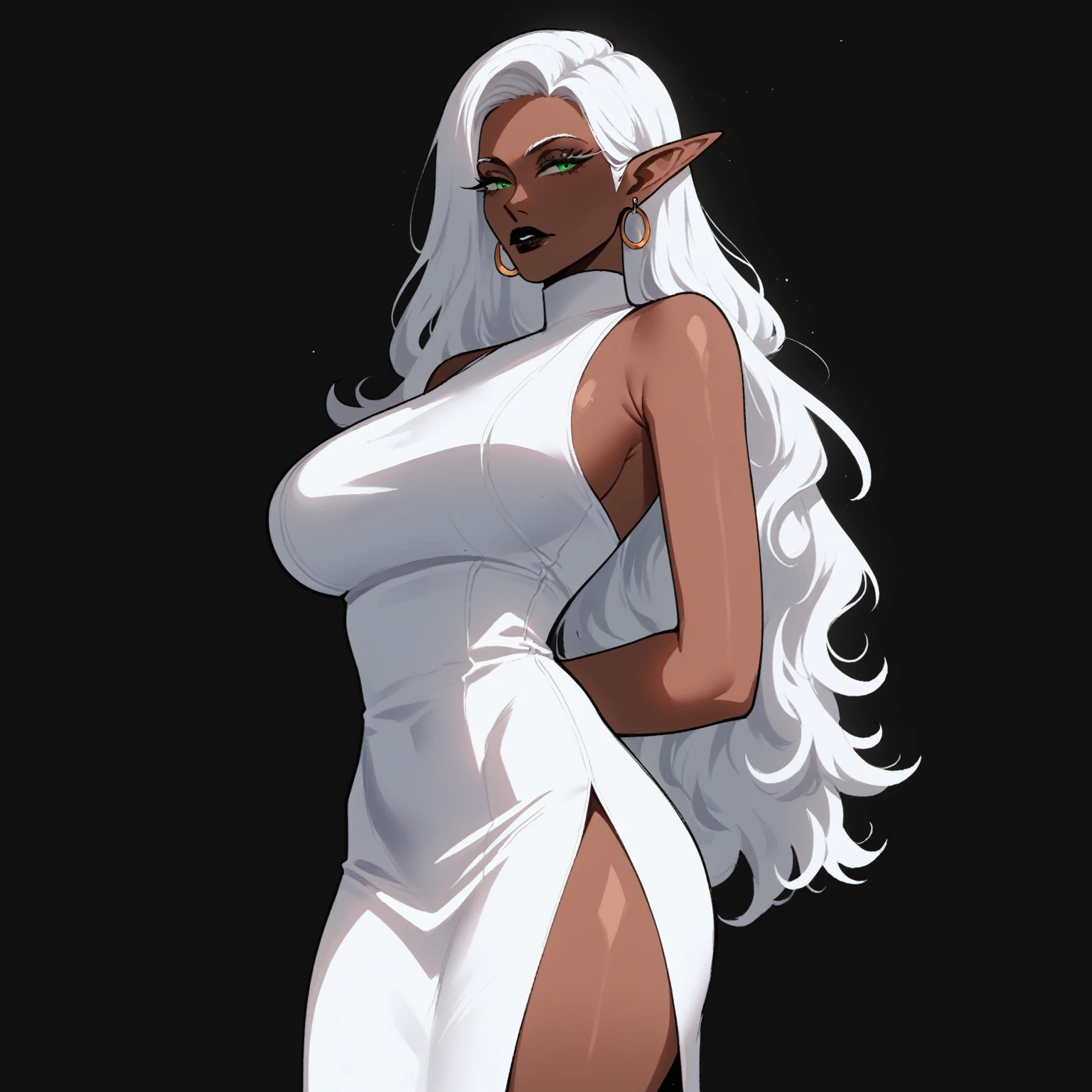 uploaded e621, score_9, score_8_up, score_7_up, score_6_up, score_5_up, score_4_up, rating_safe, smooth, source_furry, {realistic}, two seductive babe , DARK SKIN, countershading, huge breasts, thick armpit hair, she is pissing {{{ very very long silky thick dense white hair, thick armpit hair }}}, nude, sexy cleavage, black nipples , black gothic lips, hazel eyes, wide hips, extra thick,